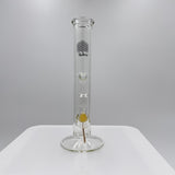 BUBSY GLASS STRAIGHT TUBE WITH COLORED PERC