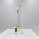 BUBSY GLASS STRAIGHT TUBE WITH COLORED PERC